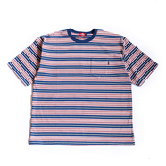 nuttyclothing / Multi Border Pocket Tee (Navy)