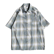 CALTOP / OMBRE CHECK SS SHIRTS (GREY)