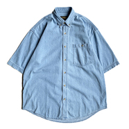 COBRA CAPS / Heavyweight Denim SS Shirt (Blue)