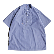 modAS / No collar Fisherman SS Shirt (Navy)