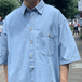 ＣＯＢＲＡ　ＣＡＰＳ　／　Ｗａｓｈｅｄ　Ｄｅｎｉｍ　ＳＳ　Ｓｈｉｒｔ