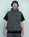 ｎｕｔｔｙｃｌｏｔｈｉｎｇ　×　ＧＯＯＤＷＡＶＥ　／　Ｆｌｏｗｉｎｇ　ｖｅｓｔ　（Ｃｈａｒｃｏａｌ　ｇｒｅｙ）