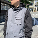 ｎｕｔｔｙｃｌｏｔｈｉｎｇ　×　ＧＯＯＤＷＡＶＥ　／　Ｆｌｏｗｉｎｇ　ｖｅｓｔ　（Ｃｈａｒｃｏａｌ　ｇｒｅｙ）