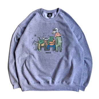 ＢＥＮＣＨ　／　ＫＩＣＨＩ　ＣＲＥＷ　ＮＥＣＫ　（ＧＲＥＹ）