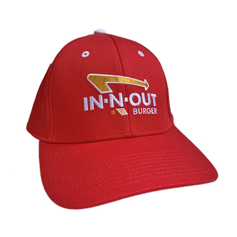 ＩＮ－Ｎ－ＯＵＴ　ＢＵＲＧＥＲ　／　Ｌｏｇｏ　ｓｔｒｅｔｃｈ　ｃａｐ　（Ｒｅｄ）