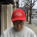 ＩＮ－Ｎ－ＯＵＴ　ＢＵＲＧＥＲ　／　Ｌｏｇｏ　ｓｔｒｅｔｃｈ　ｃａｐ　（Ｒｅｄ）