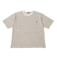 nuttyclothing / Multi Border Pocket T-Shirt (Ecru White)