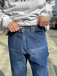 ＫＥＹ　ＩＮＤＵＳＴＲＩＥＳ　／　Ｄｏｕｂｌｅ　Ｆｒｏｎｔ　Ｄｅｎｉｍ　Ｌｏｇｇｅｒ　Ｄｕｎｇａｒｅｅ　（Ｗａｓｈ　Ｄｅｎｉｍ）