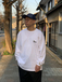 ＢＥＮＣＨ　／　Ｂｅｅ　Ｌｏｇｏ　Ｅｍｂｒｏｉｄｅｒｙ　ＬＳ　Ｔｅｅ　（Ｗｈｉｔｅ）