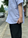 Ｅｄｗａｒｄｓ　Ｇａｒｍｅｎｔ　／　Ｅａｓｙ　Ｃａｒｅ　Ｏｘｆｏｒｄ　ＳＳ　Ｓｈｉｒｔ　（Ｂｌｕｅ　ｓｔｒｉｐｅ）