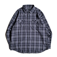 PORT AUTHORITY / Ombre Plald LS Shirt (Black)