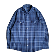 PORT AUTHORITY / Ombre Plald LS Shirt (Navy)