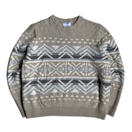 Old Navy / Pattern Crewneck Sweater (Beige)