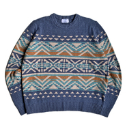 Old Navy / Pattern Crewneck Sweater (Navy)