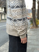 Ｏｌｄ　Ｎａｖｙ　／　Ｐａｔｔｅｒｎ　Ｃｒｅｗｎｅｃｋ　Ｓｗｅａｔｅｒ　（Ｂｅｉｇｅ）